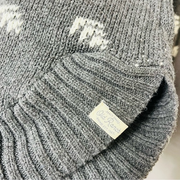 Old Ranch Knit Turtleneck Nordic Winter Fair Isle Sweater Organic Cotton Size S - Picture 3 of 12